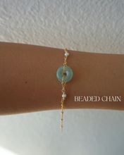 Load image into Gallery viewer, Donut Jade Bracelet + PEARLS