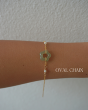 Load image into Gallery viewer, Flower Jade Bracelet + PEARLS