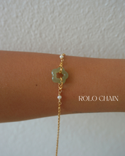 Load image into Gallery viewer, Flower Jade Bracelet + PEARLS