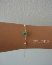 Load image into Gallery viewer, Heart Jade Bracelet + PEARLS