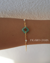 Load image into Gallery viewer, Clover Jade Bracelet + PEARLS