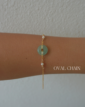 Load image into Gallery viewer, Donut Jade Bracelet + PEARLS