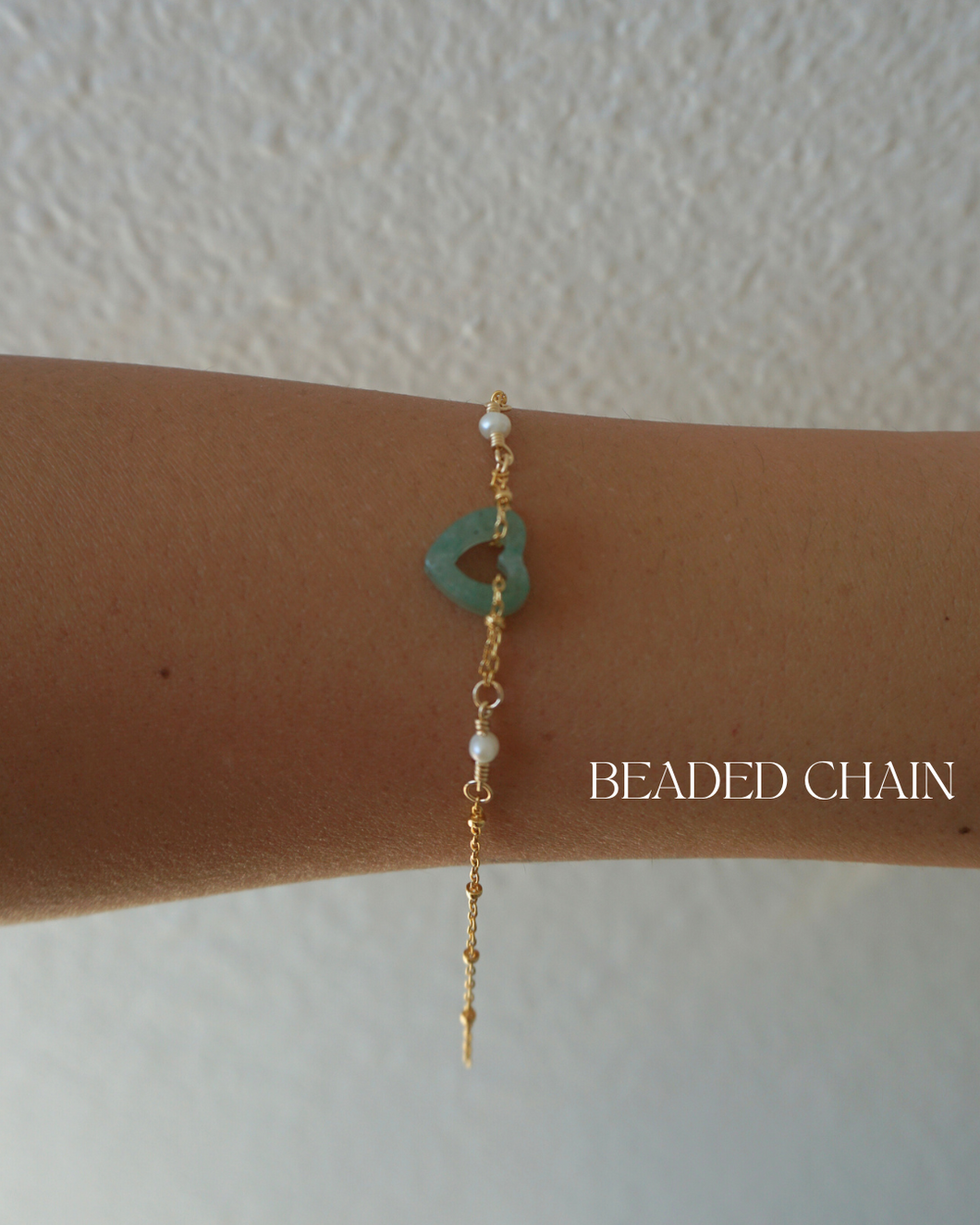 Heart Jade Bracelet + PEARLS