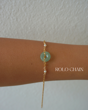 Load image into Gallery viewer, Donut Jade Bracelet + PEARLS
