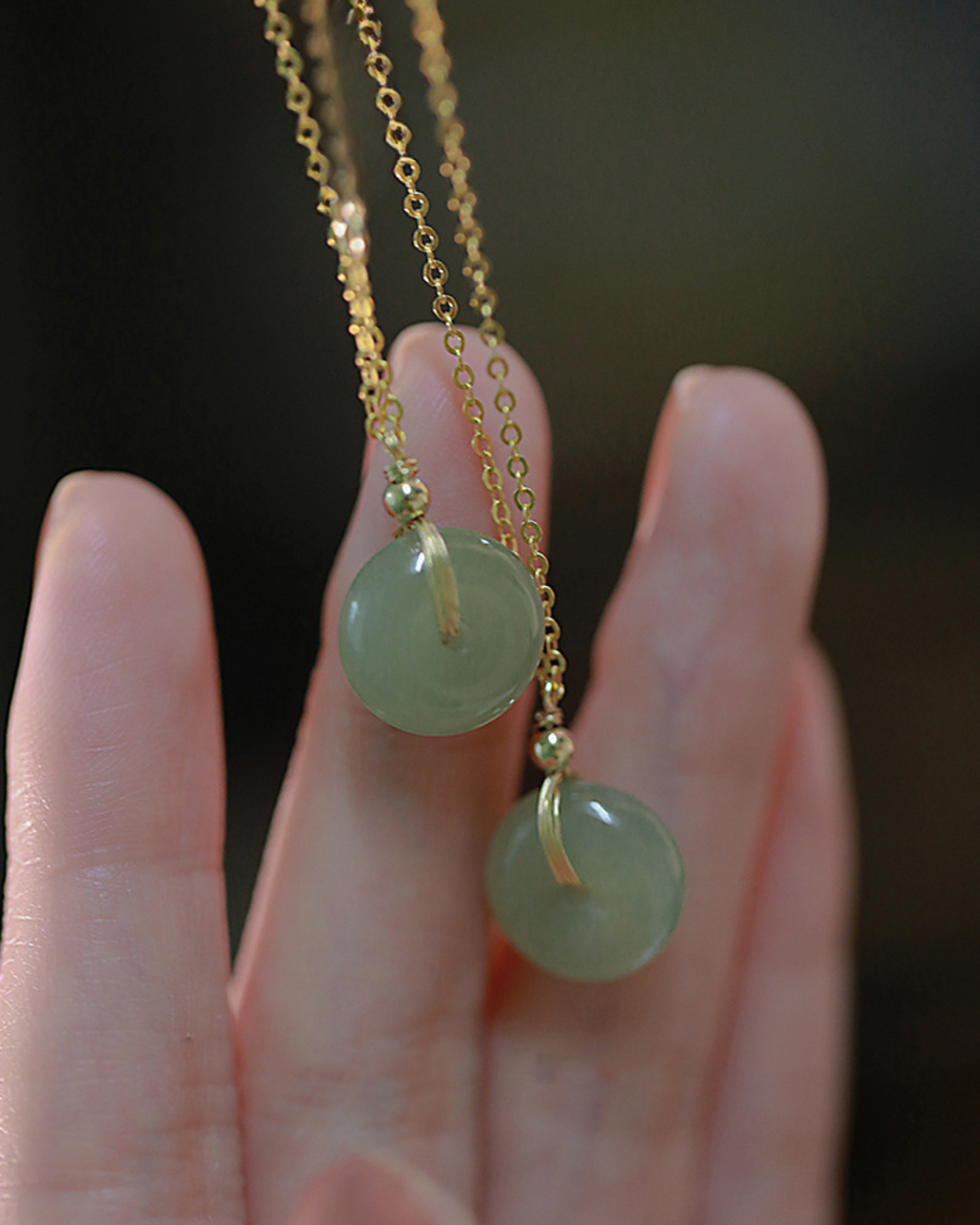 Jade Donut Necklace
